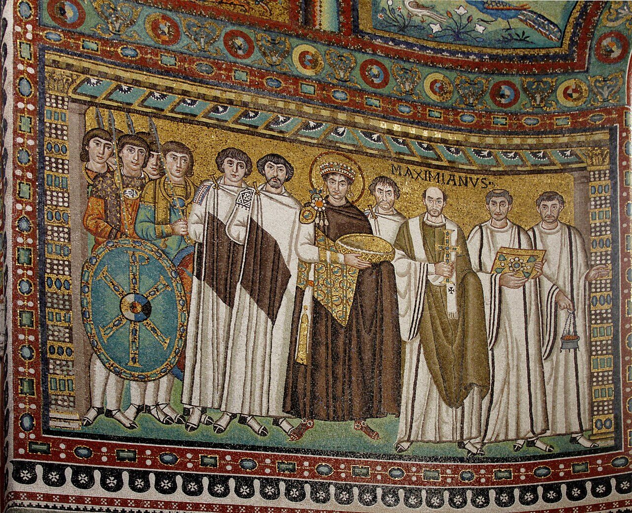 The mosaic portrait of Justinian I in San Vitale, Ravenna