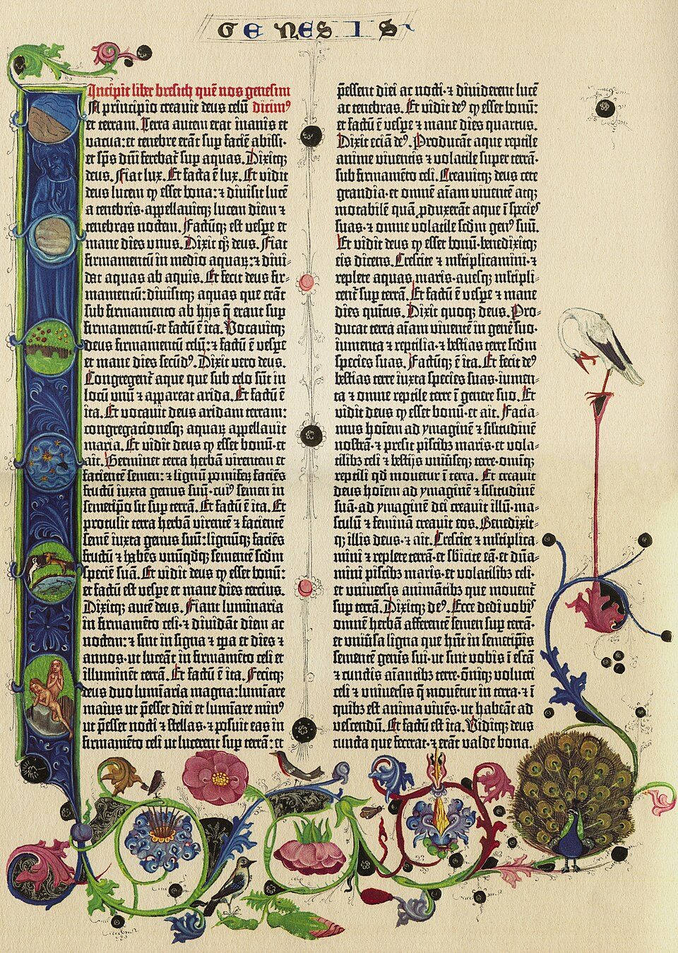 Genesis page of the 42-line Gutenberg Bible