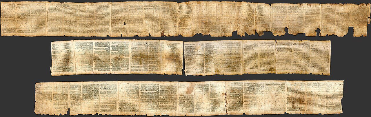 Full-length photograph of the Great Isaiah Scroll from Qumran