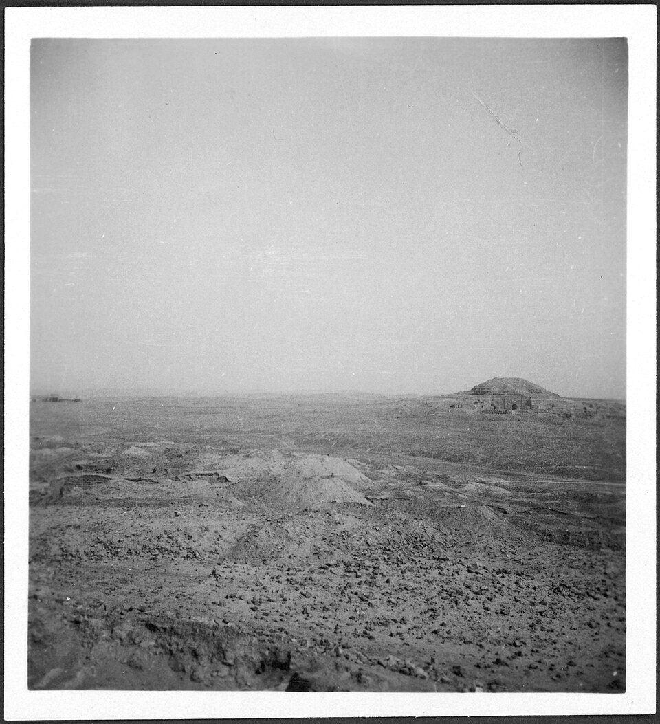 The ancient ziggurat at Uruk, seen from a distance