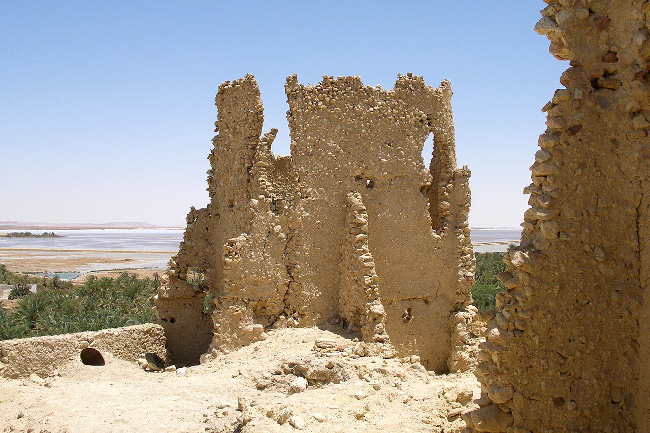 The mudbrick ruins of the temple where the oracle of Amun stood.
