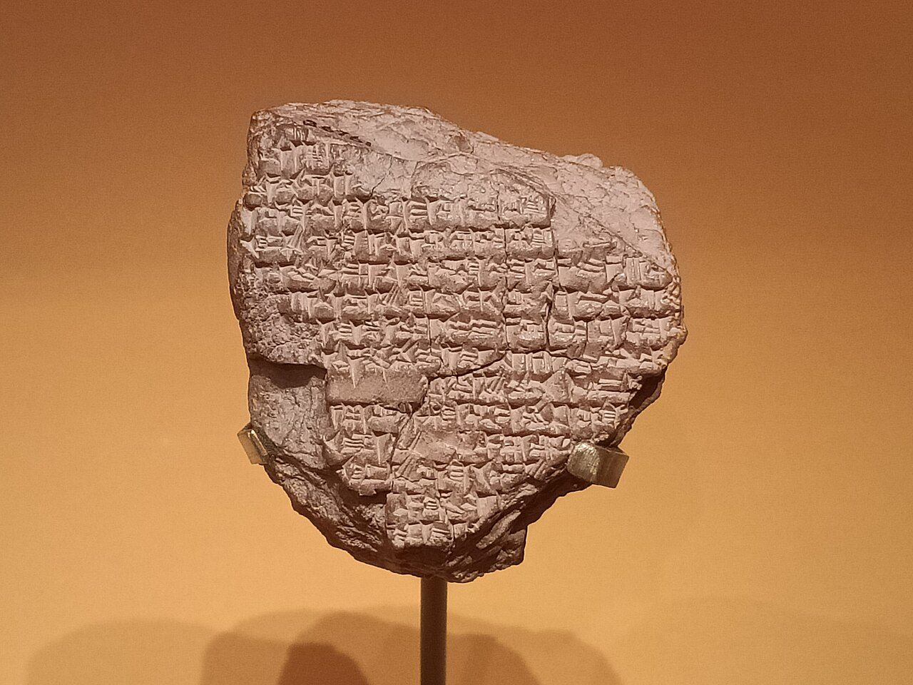 A cuneiform tablet recording a lunar eclipse and the battle that followed.