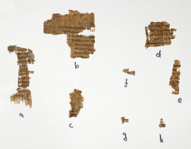 A papyrus fragment with Greek text from the Book of Deuteronomy.