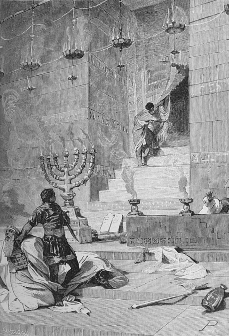 Pompey and Roman soldiers inside the Temple's Holy of Holies